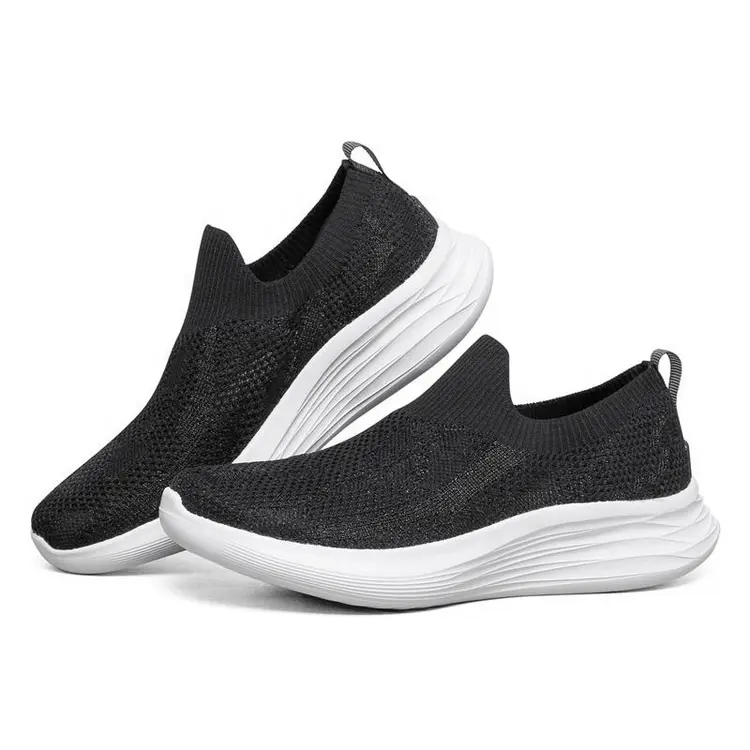 OEM Women Men Ladies Custom Lightweight Sport Sneakers Walking Knitting Casual Shoes